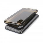 Wholesale Apple iPhone X (Ten) Clear Armor Shell Hybrid Case (Smoke)